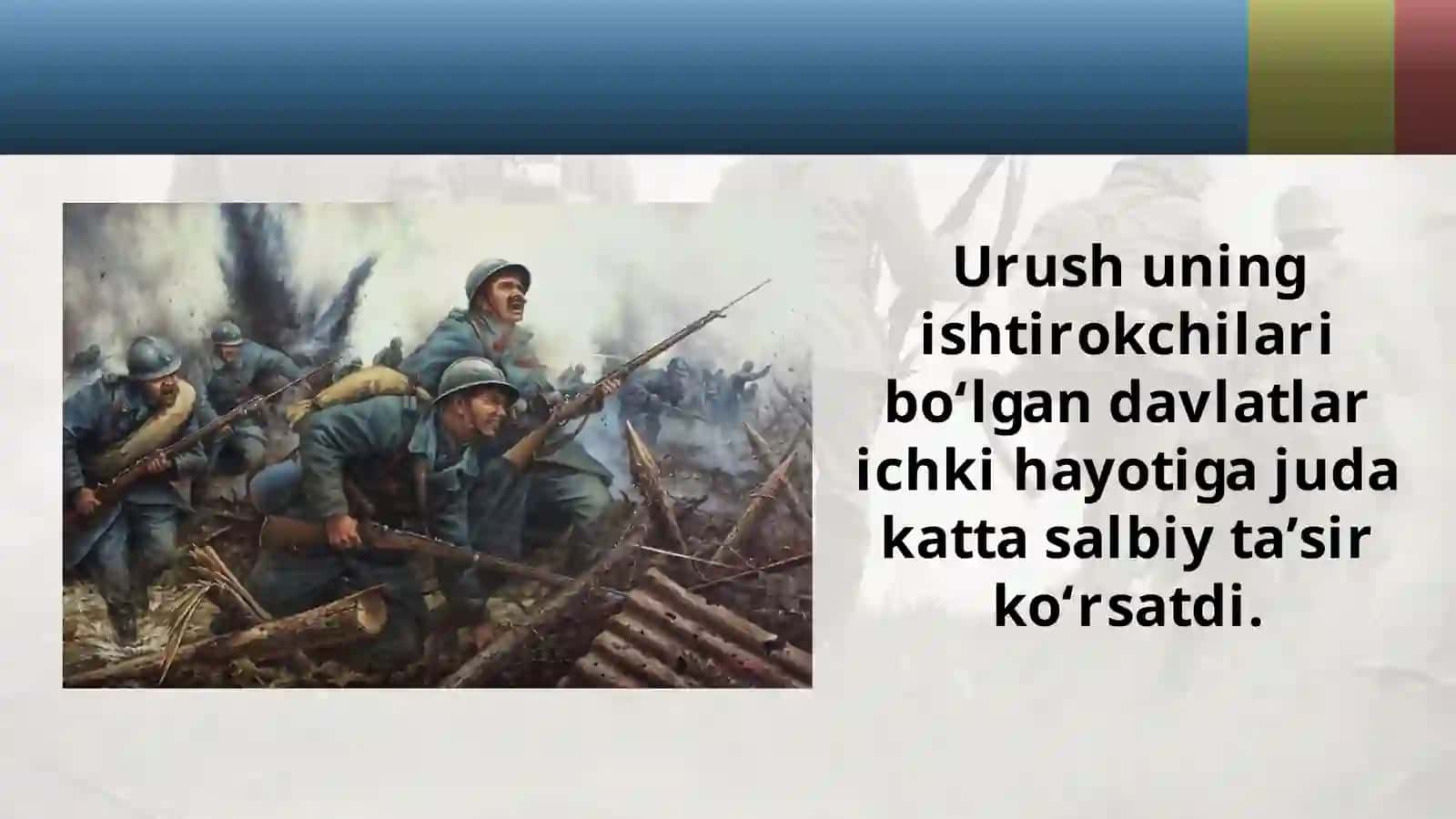 Birinchi jahon urushining yakunlari va oqibatlari 2