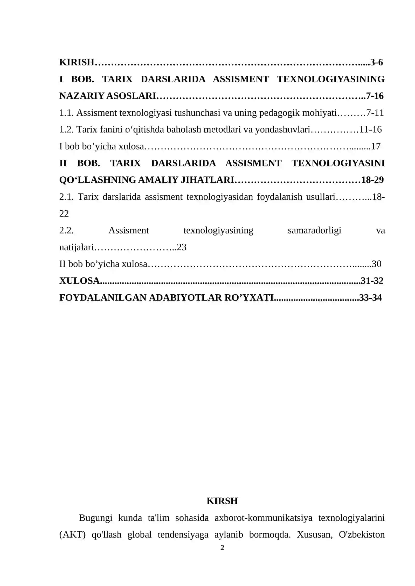 Tarix darslarida Assisment texnologiyasidan foydalanish 2