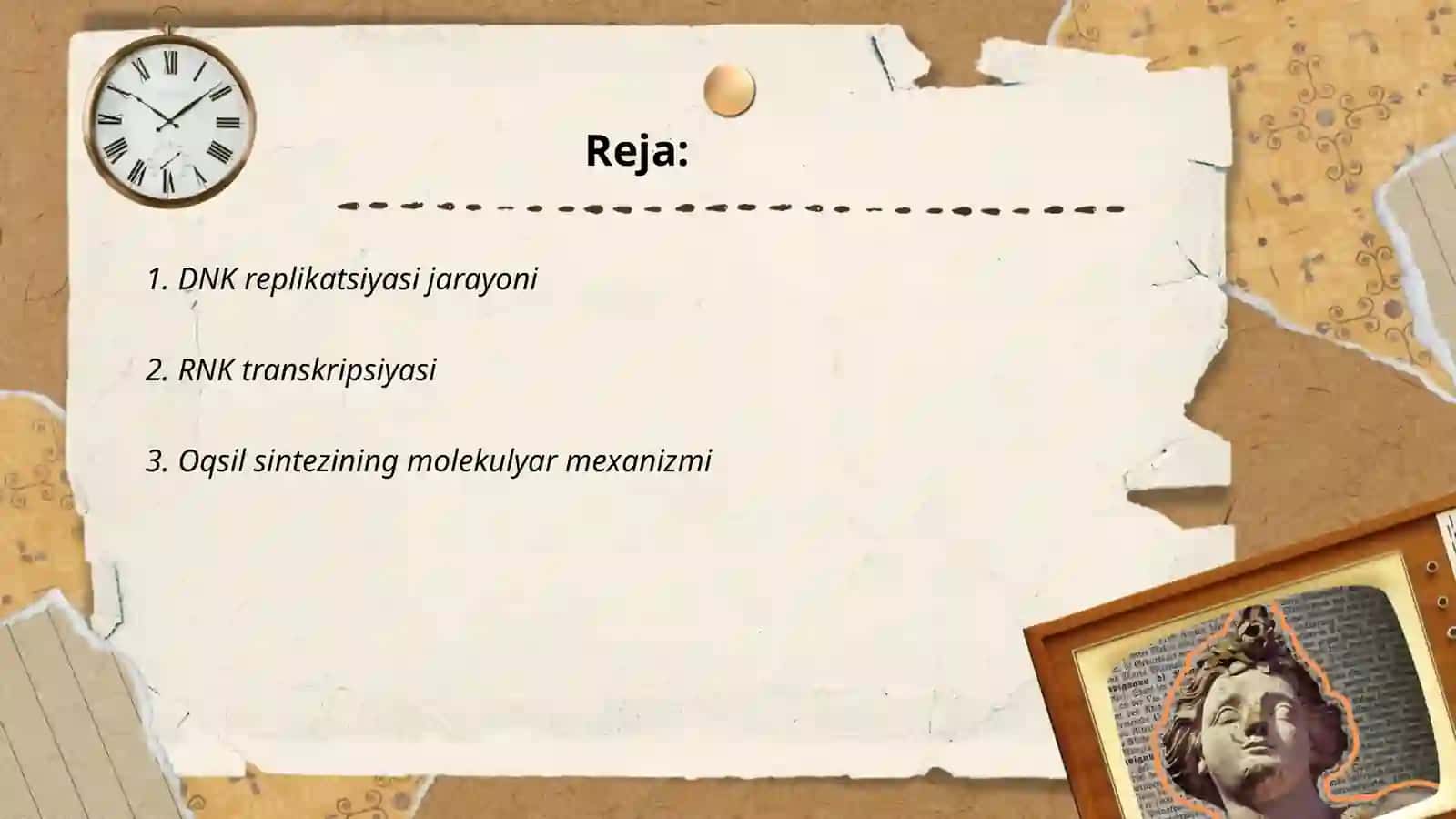 DNK, RNK va oqsil molekulalarining biosentezi 2