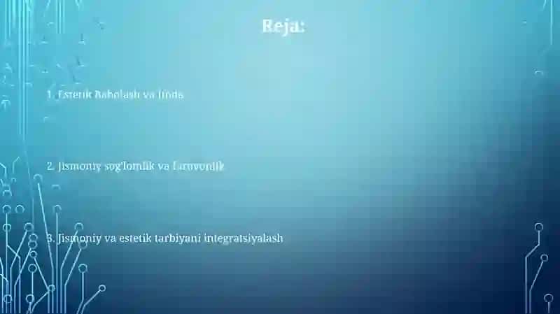 Jismoniy va Estetik Tarbiya 2
