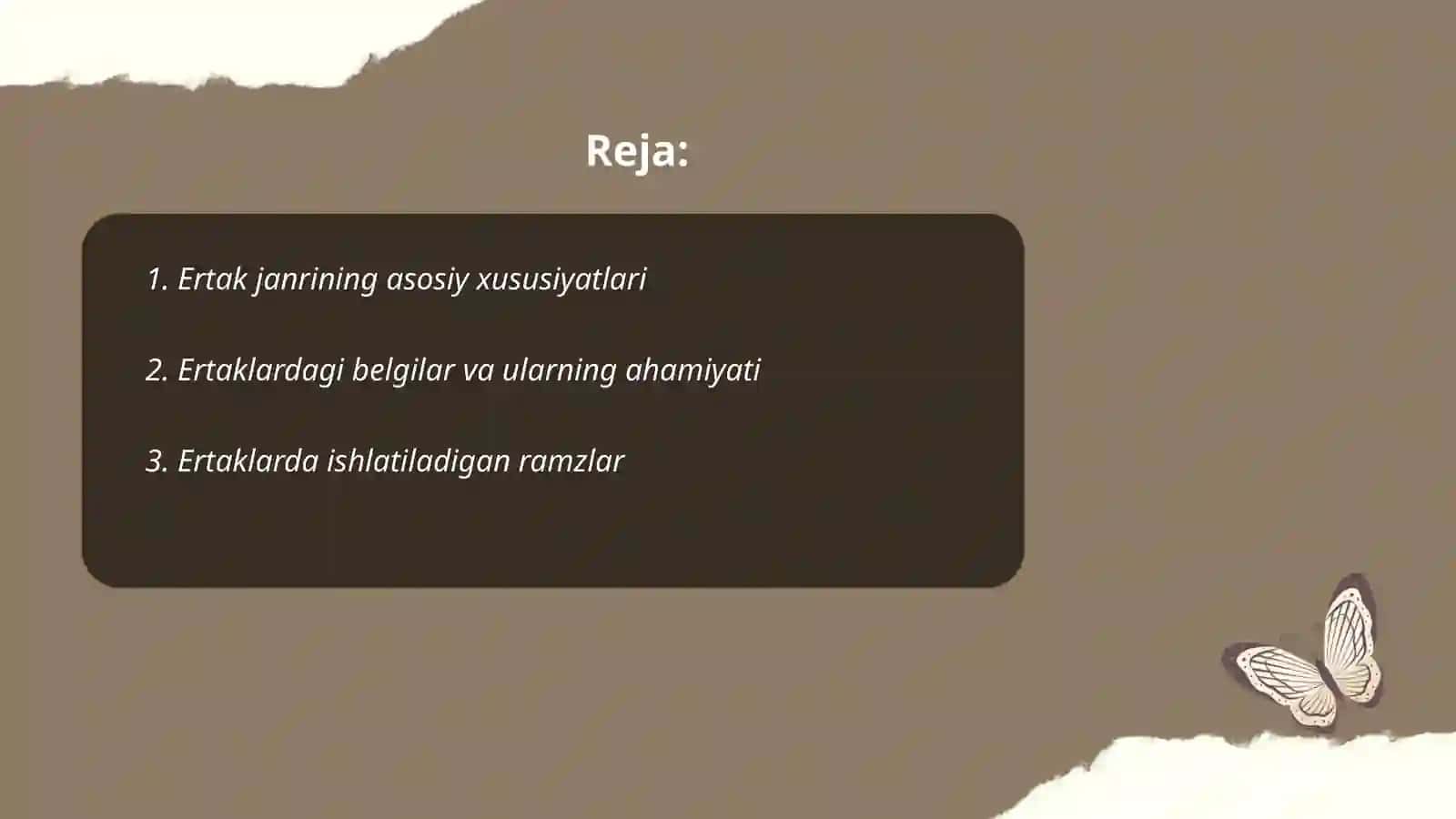 Ertak janriga xos matnlar ustida ishlash 2