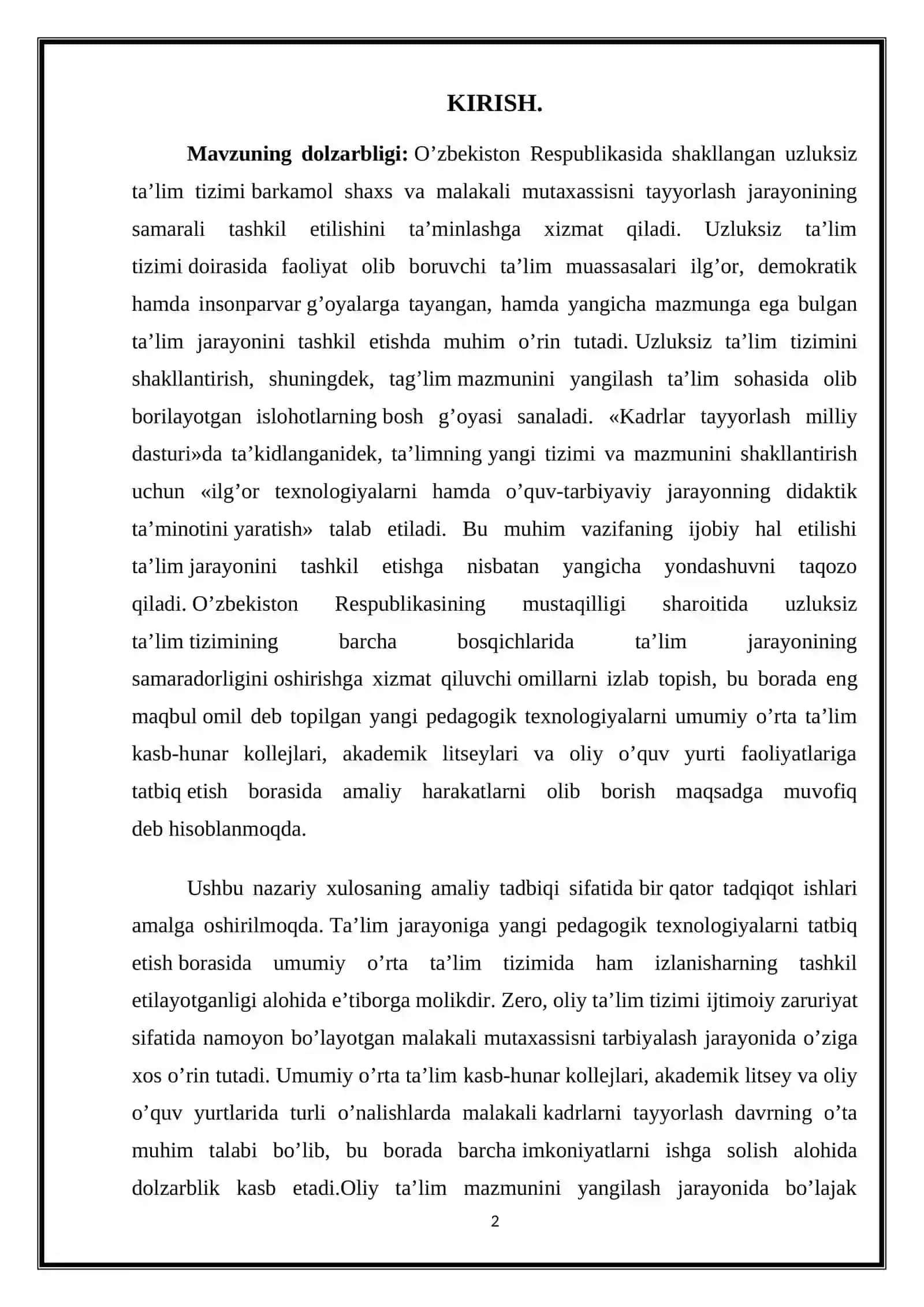 BOSHLANG’ICH SINF MATEMATIKA DARSLARIDA ARIFMETIK AMALLARNI O’RGATISH METODIKASI 2