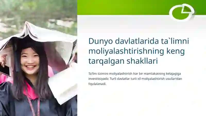 Dunyo davlatlarida ta`limni moliyalashtirishning keng tarqalgan usuli 2