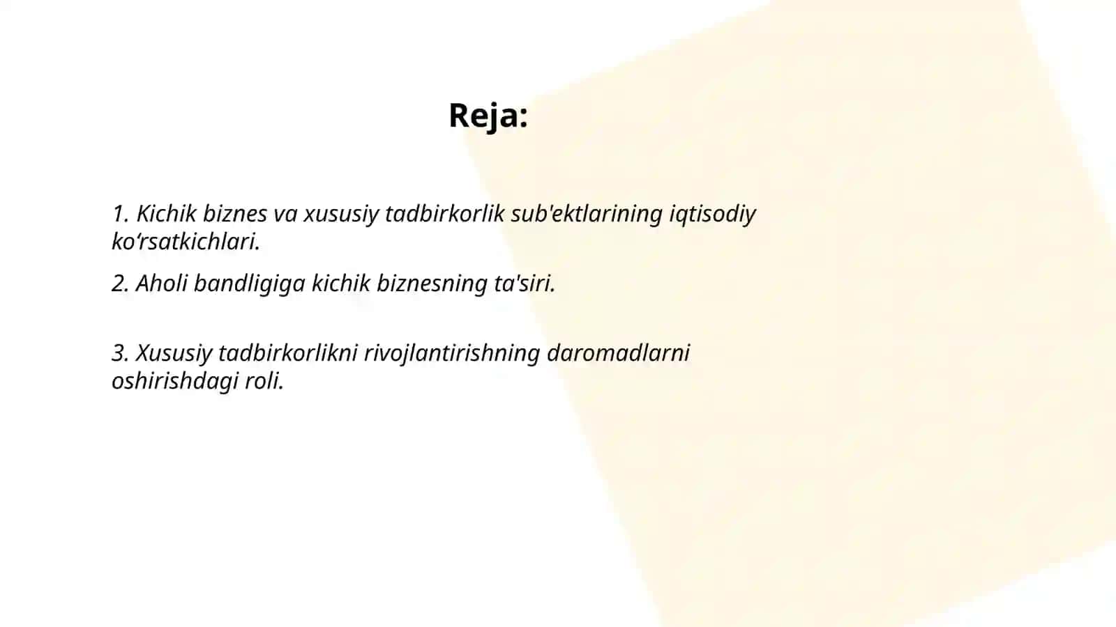 Kichik biznes va xususiy tadbirkorlik sub'ektlarining iqtisodiy ko‘rsatkichlari 2