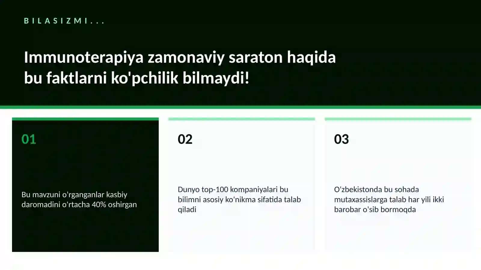 Immunoterapiya zamonaviy saraton 2