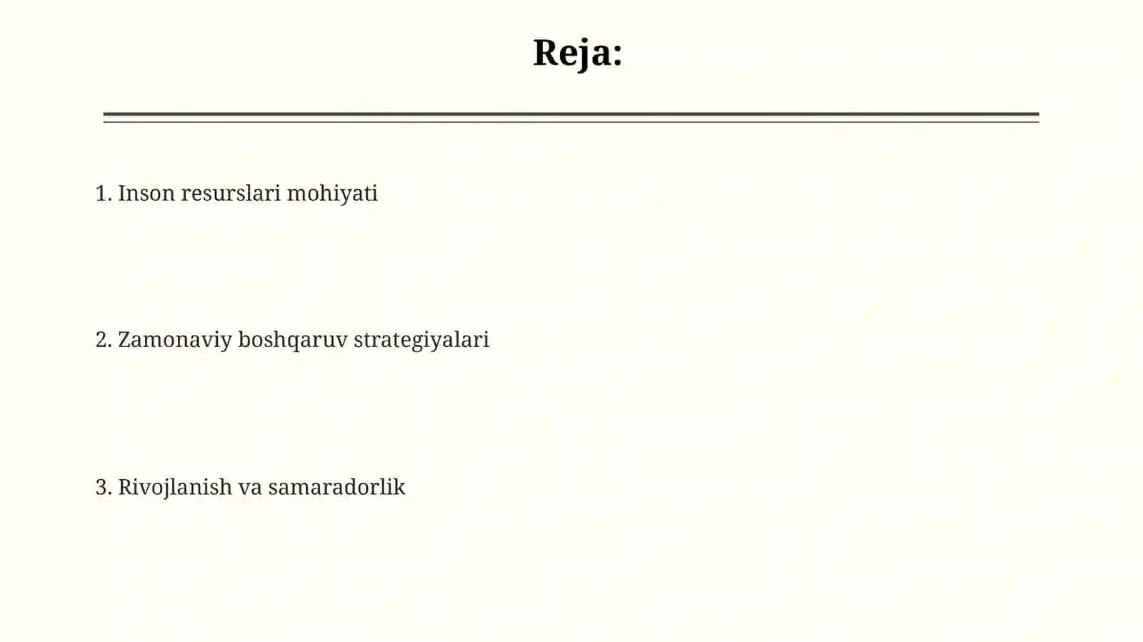 Zamonaviy sharoitlarda inson resurslarini boshqarishning tutgan o‘rn va strategiyasi 2