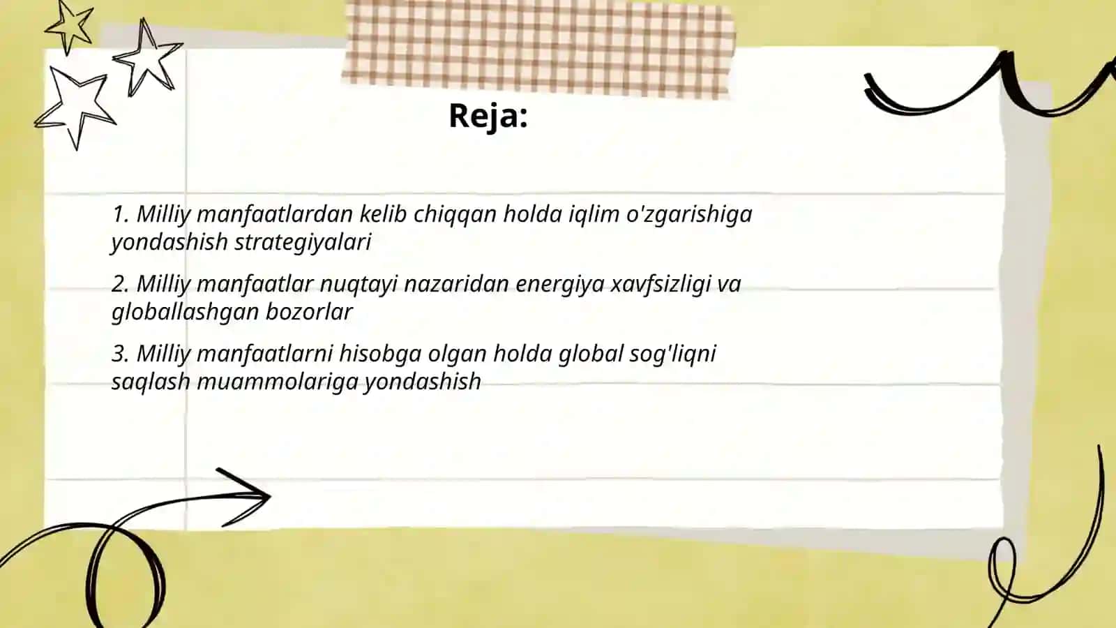 Milliy manfaatlardan kelib chiqqan holda umumbashariy muammolarga yondashish 2