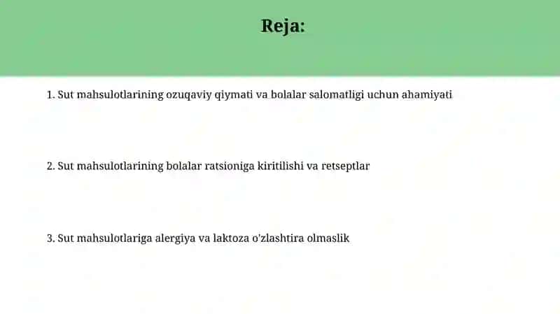 Sut mahsulotlari-bolalar oʻsishi va rivojlanishi manbai 2