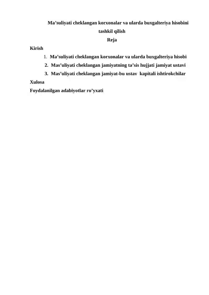 Byuxgalteriya hisobini tashkil etish bo'yicha takliflar 2