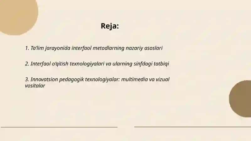 Innovatsion texnologiyalar Ta’lim metodlarini tanlash 2