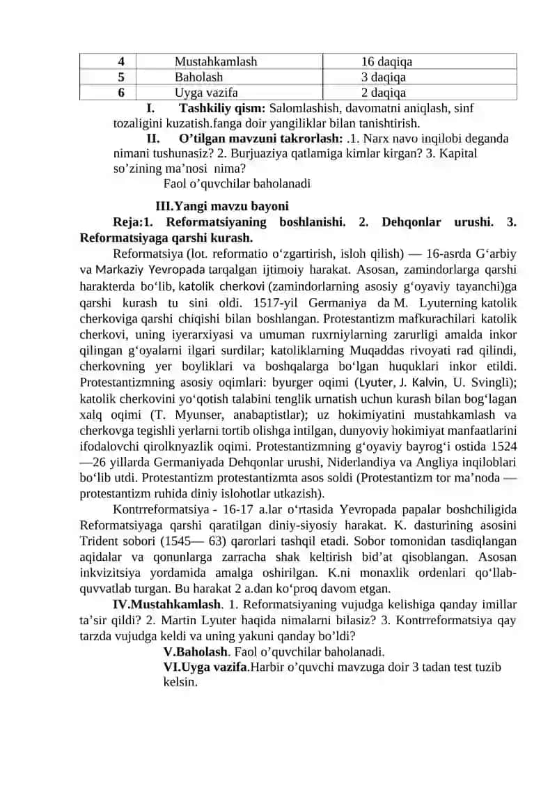 Yevropada reformatsiya 2