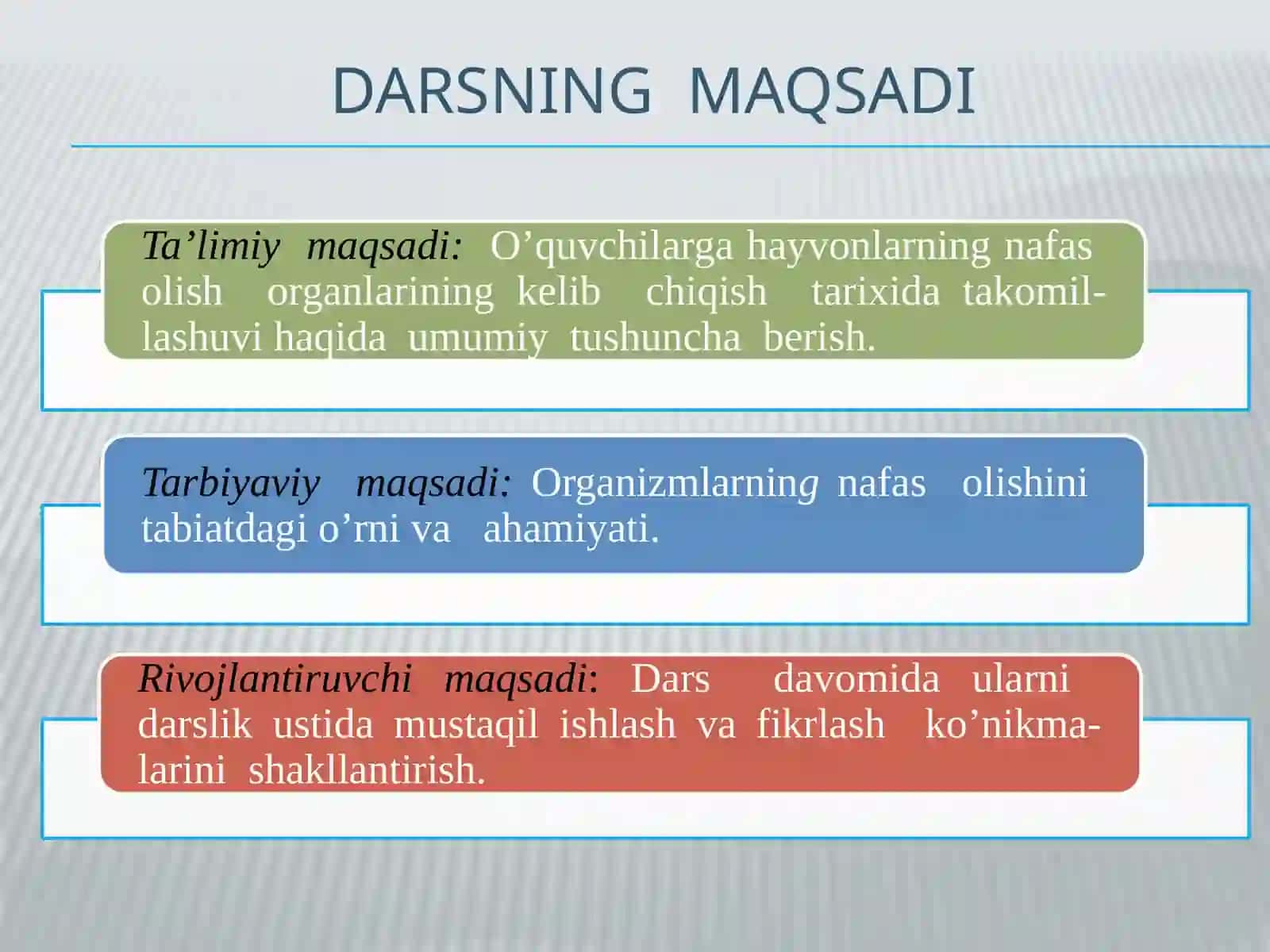 Hayvonlarning nafas olish organlari evolutsiyasi 2