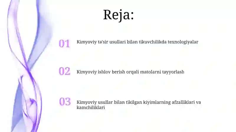 Kimyoviy ta'sir usullarni qo‘llab tikuv buyumlarini tikish texnologiyasi 2