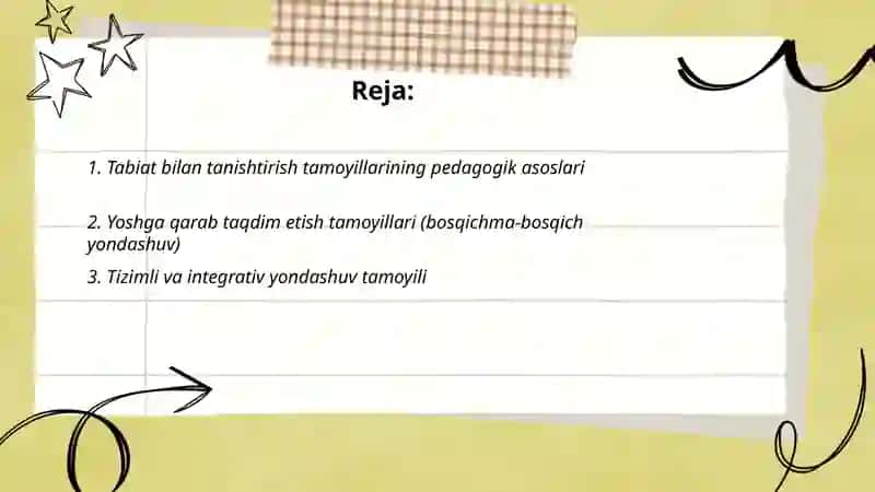 Nabiyeva Nilufarning Tabiat bilan tanishtirish metodikasi taqdimoti 2