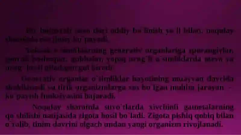 O`simliklarning generativ organlari filogenezi 2