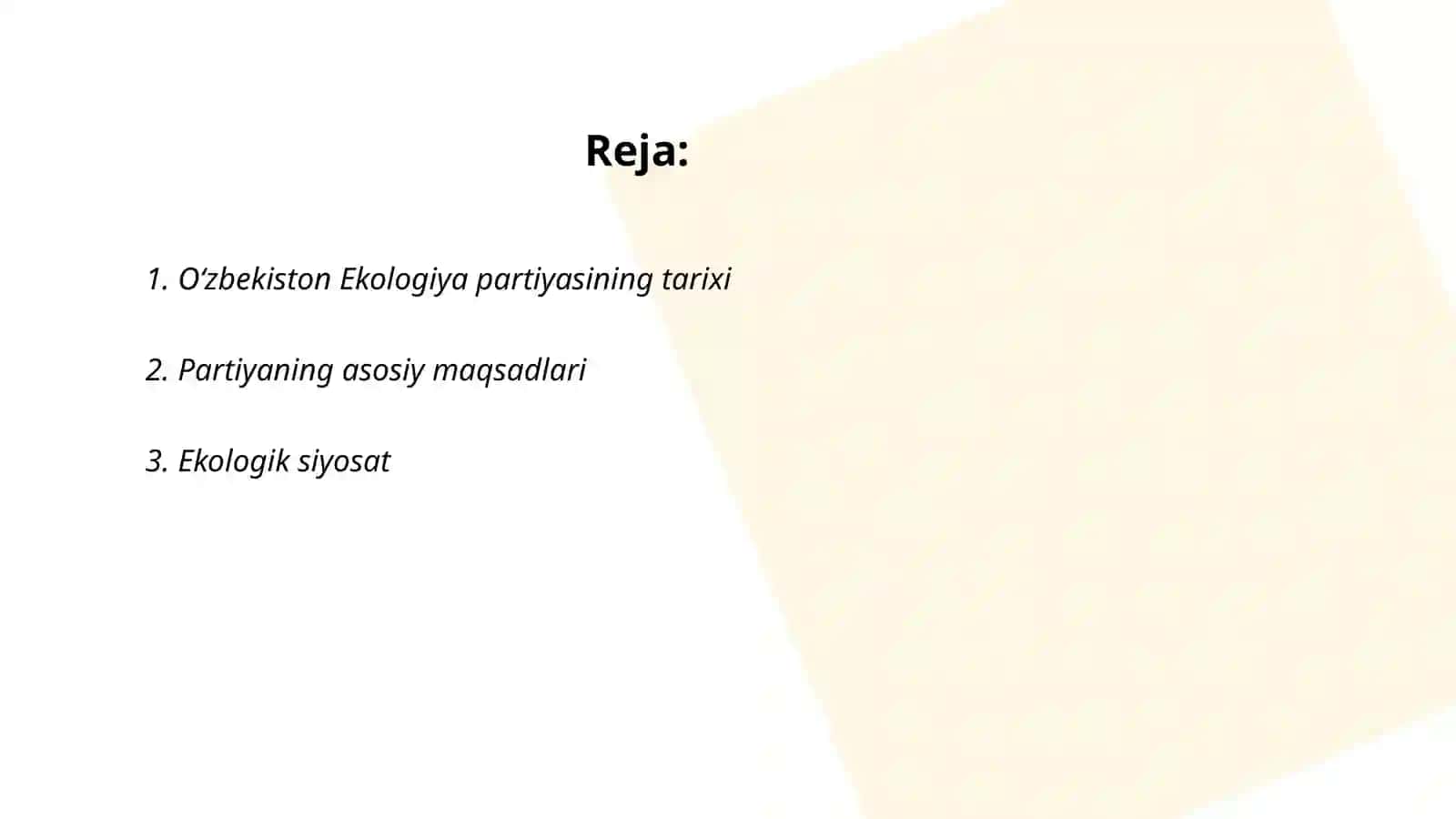 O’zbekiston Ekologiya Partiyasi haqida Barcha Malumotlar 2