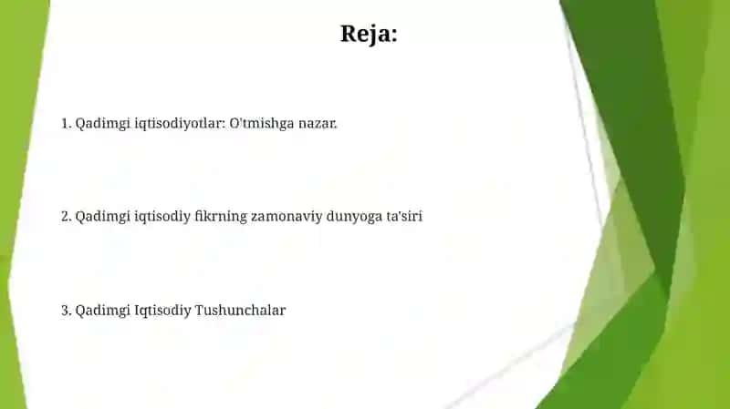 Qadimgi dunyo iqtisodiy gʻoyalari 2