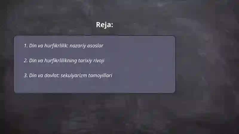 Din va hurfikrlilik 2