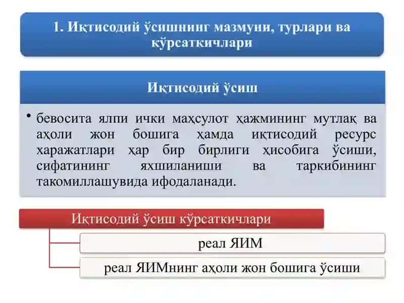 ИҚТИСОДИЙ ЎСИШ ВА МИЛЛИЙ БОЙЛИК 2