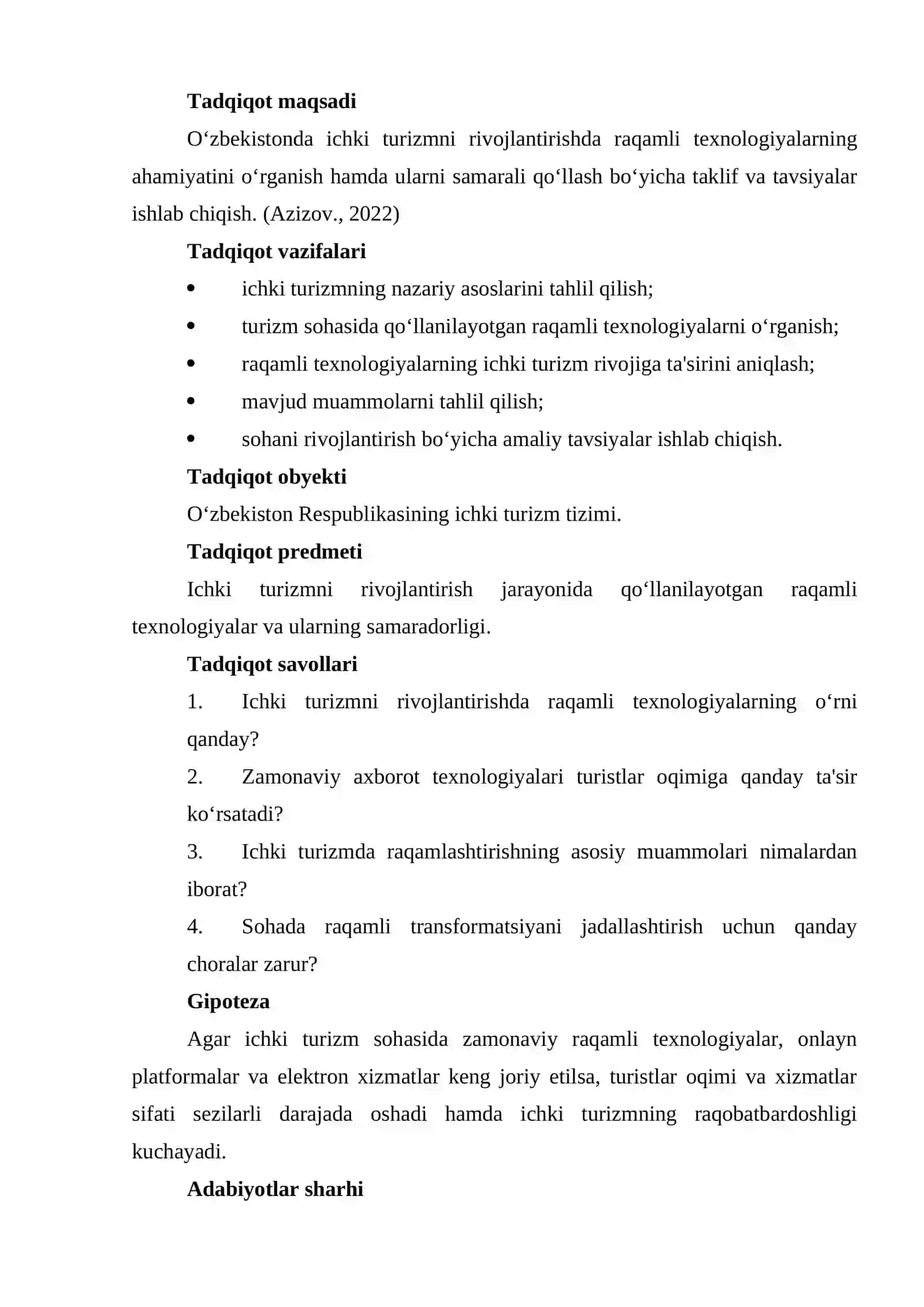 O‘zbekistonda ichki turizmni rivojlantirishda raqamli texnologiyalarning o‘rni va istiqbollari 2