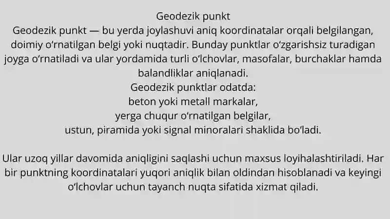 GEODEZIK PUNKTLAR 2