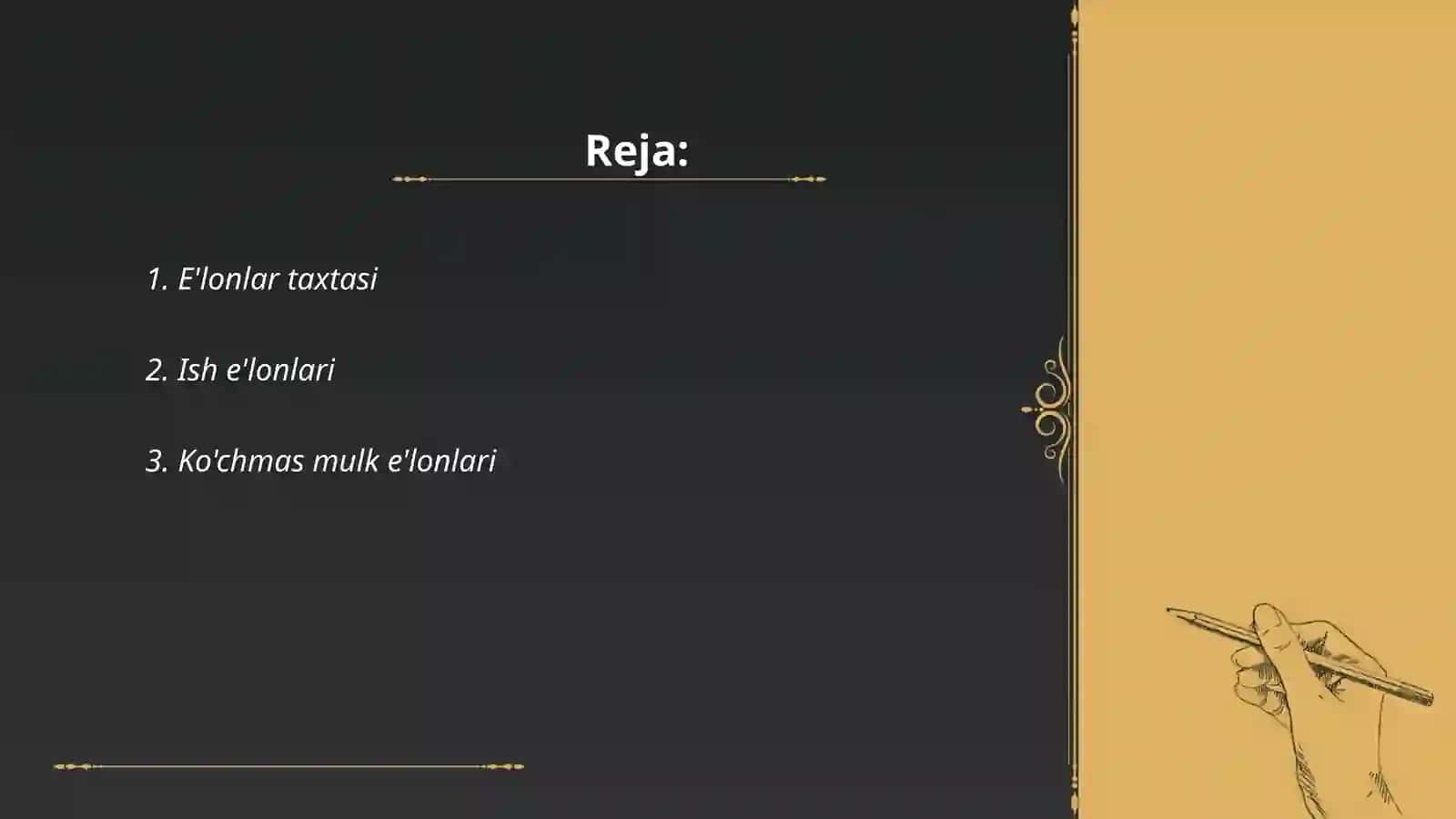 E'lonlar taxtasi 2