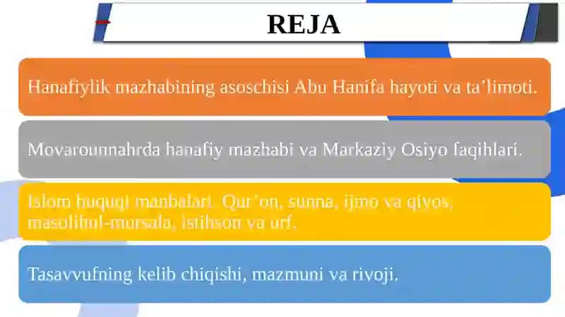 Markaziy Osiyo tarixida Xanafiya mazhabining o‘rni 2