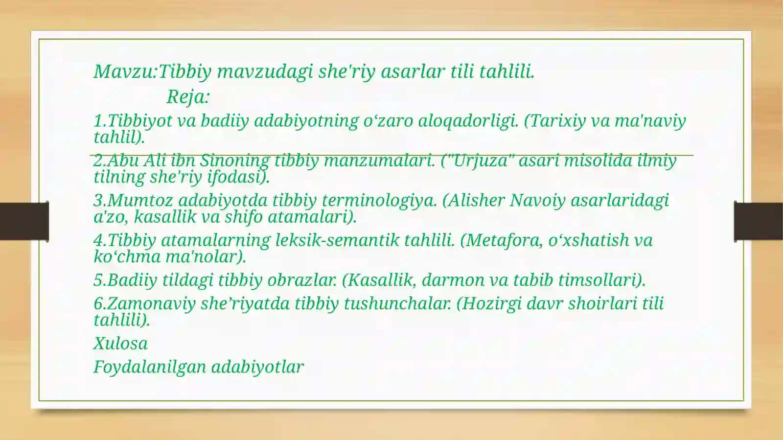 Tibbiy mavzudagi she'riy asarlar til tahlili 2