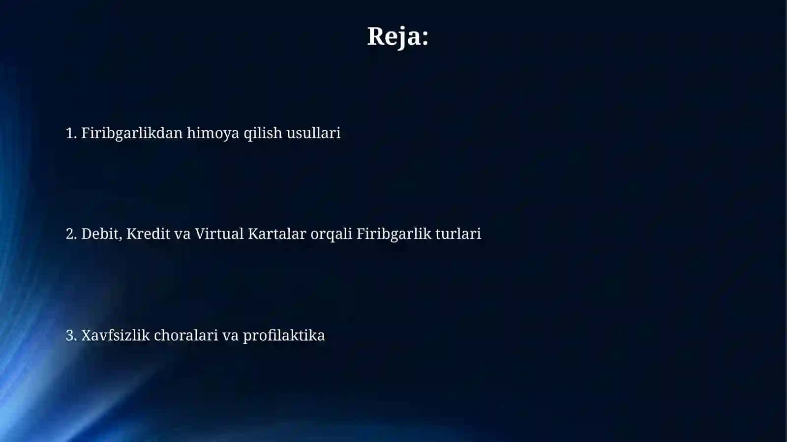 Debet, kredit va virtual kartalar bilan tovlamachiliklar va ularini oldiniolishyo'llari 2