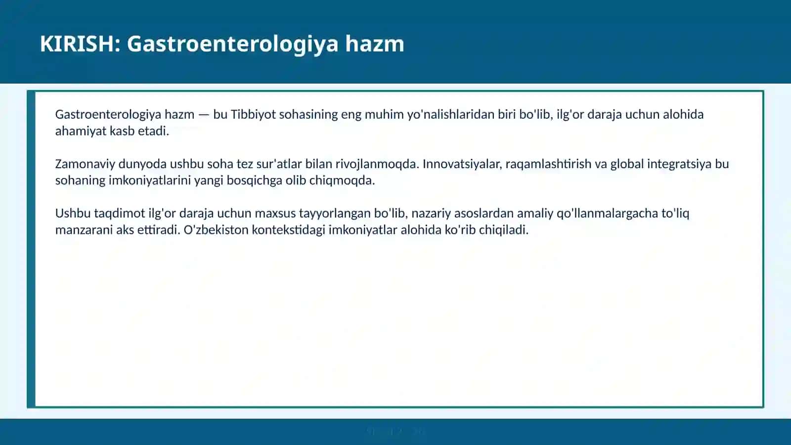 Gastroenterologiya hazm 2