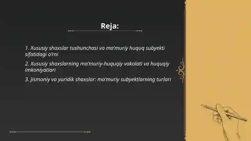 Xususiy shaxslar ma'muriy huquq subyekti 2