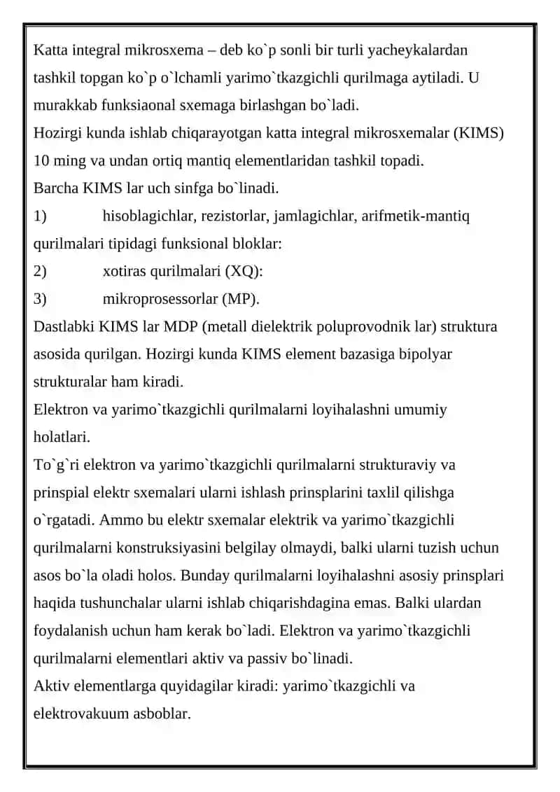 Integral mikrosxema (IMS) 2