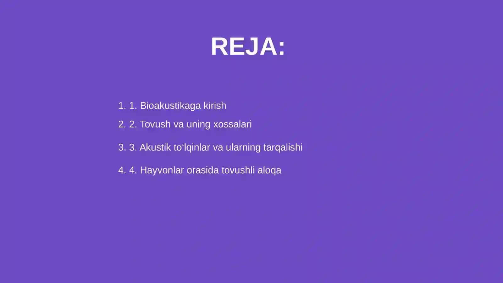 Bioakustika asoslari 2