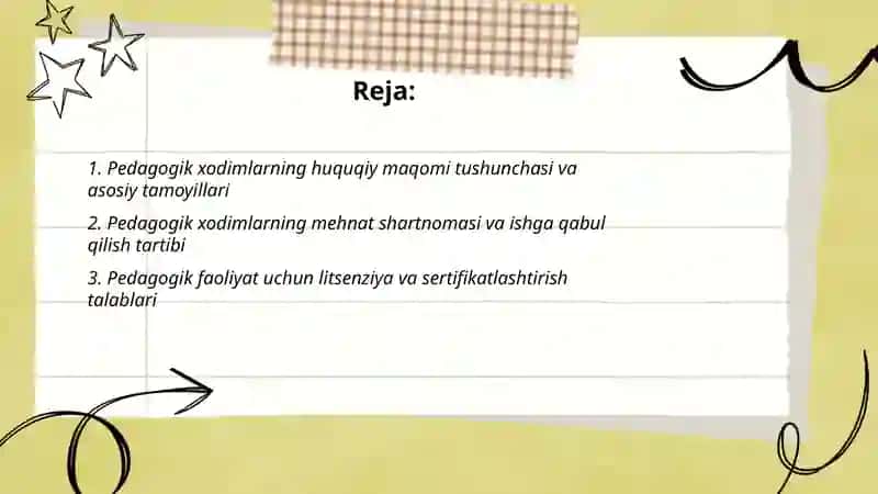 Pedagogik xodimlarning huquqiy maqomi tushunchasi va asosiy tamoyillari 2