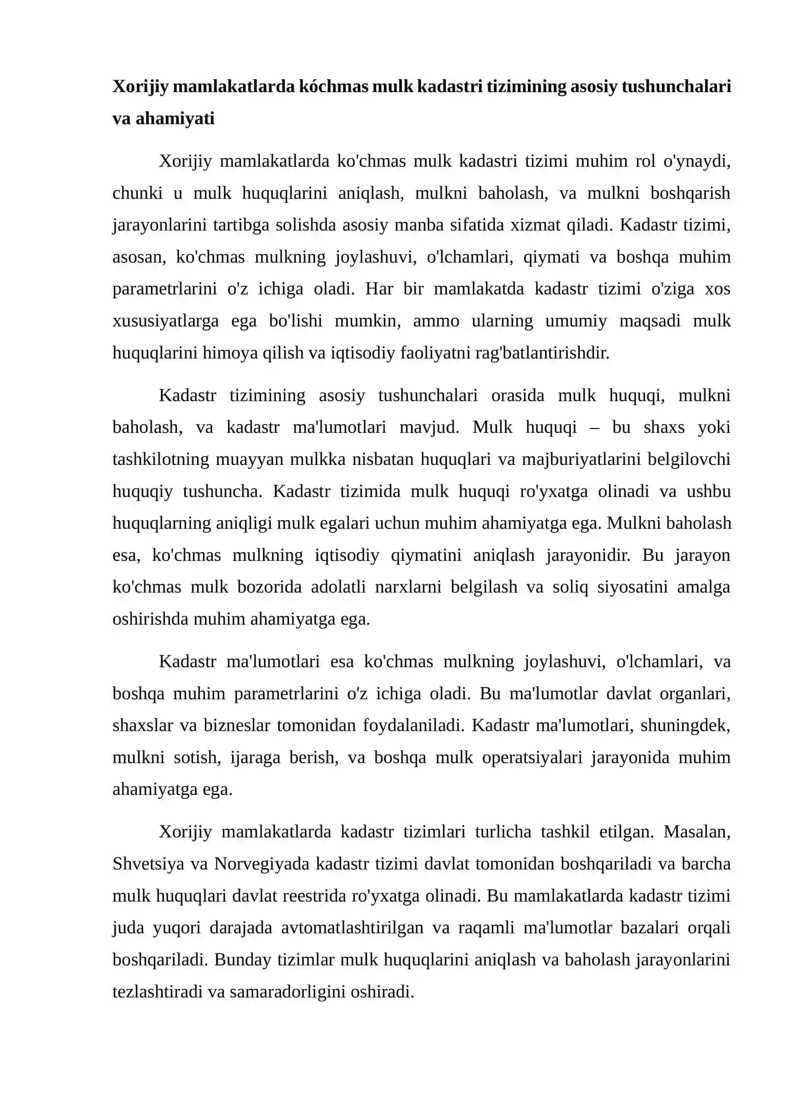Xorijiy mamlakatlarda kóchmas mulk kadastri 2