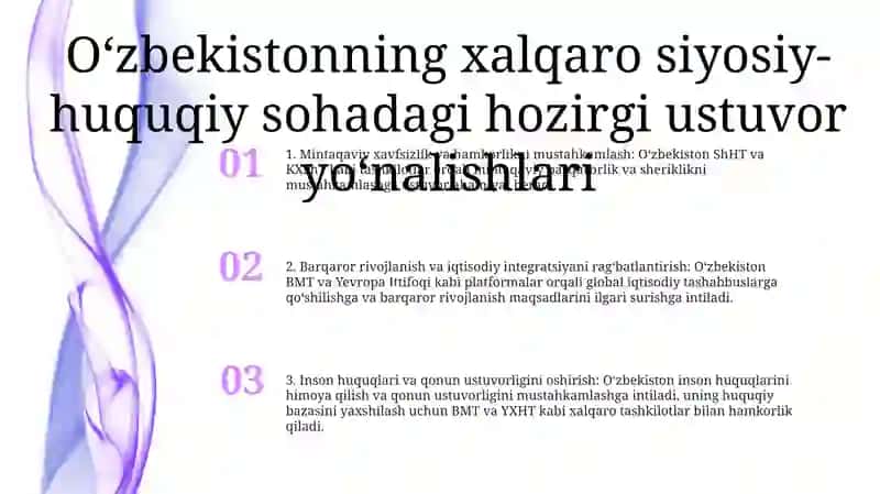Siyosiy-Huquqiy Sohadagi Ustuvor Xalqaro Reytinglar Va Ularga O'Zbekistonning Integratsiyalashuvi 2