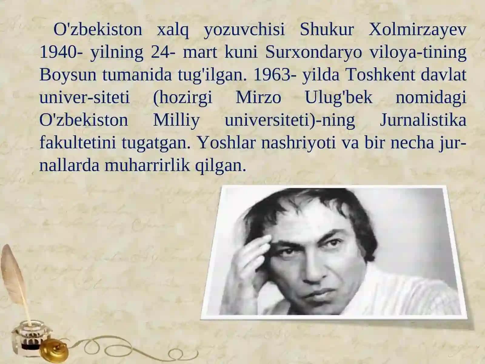 8-sinf Shukur Xolmirzayev hayoti va ijodi 2