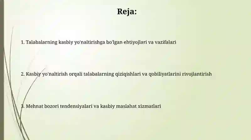 Talabalarning kasbiy yo'naltirishga bo'lgan ehtiyojlari 2