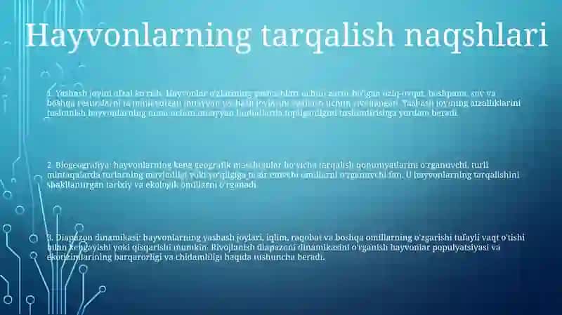Hayvonot Olamining Yashash Tarzi, Ko‘Payishi Va Tarqalishi Va Turlari Haqidagi Bilimlarni O‘Zlashtirish Va Tahlil Qilishi 2