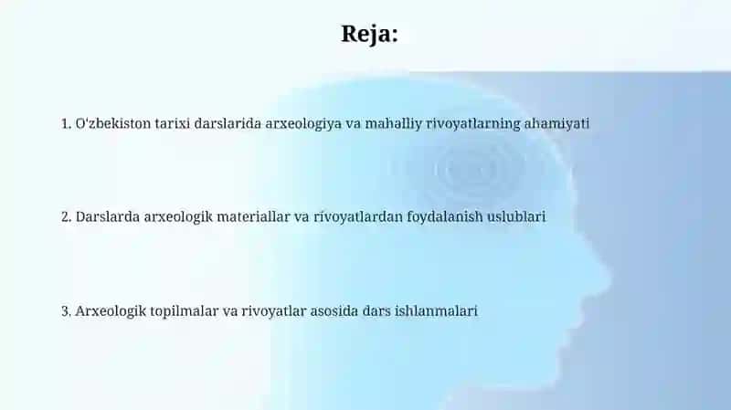 Arxeologiya va Mahalliy Rivoyatlarning O'zbekiston Tarixi Darslaridagi Ahamiyati 2
