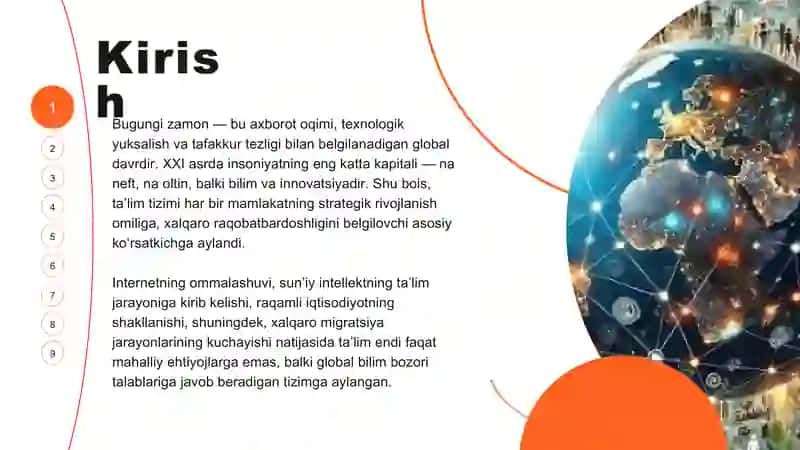 Ta’limning Xalqarolashuvi va Globallashuvi 2