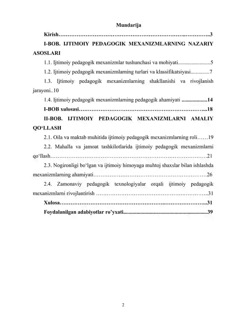 Ijtimoiy pedagogik mexanizmlar 2