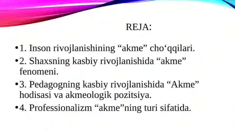 Akmeologiya kasbiy mahoratni shakllantirish 2