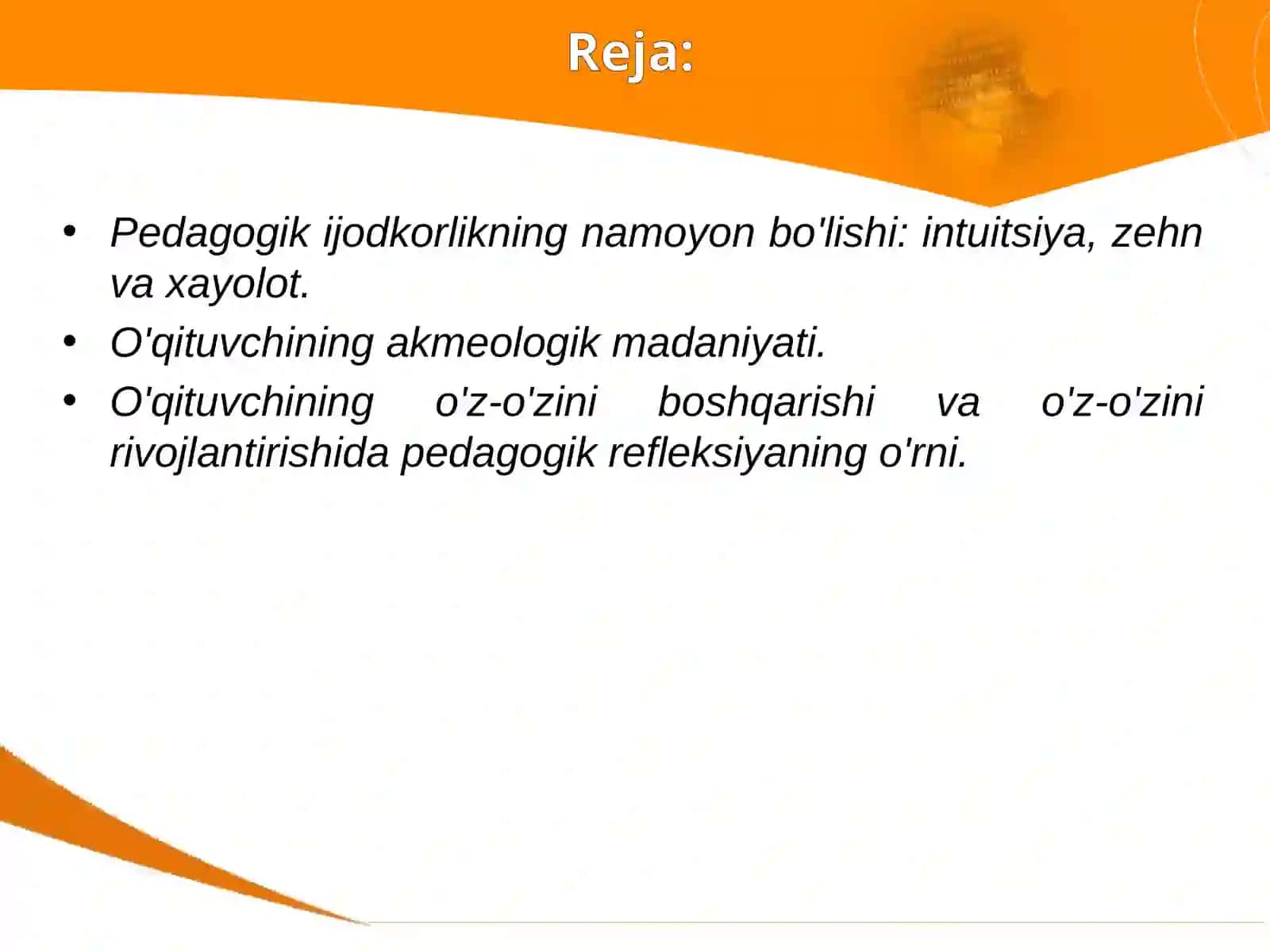 Pedagogik refleksiyani shakllantirish 2