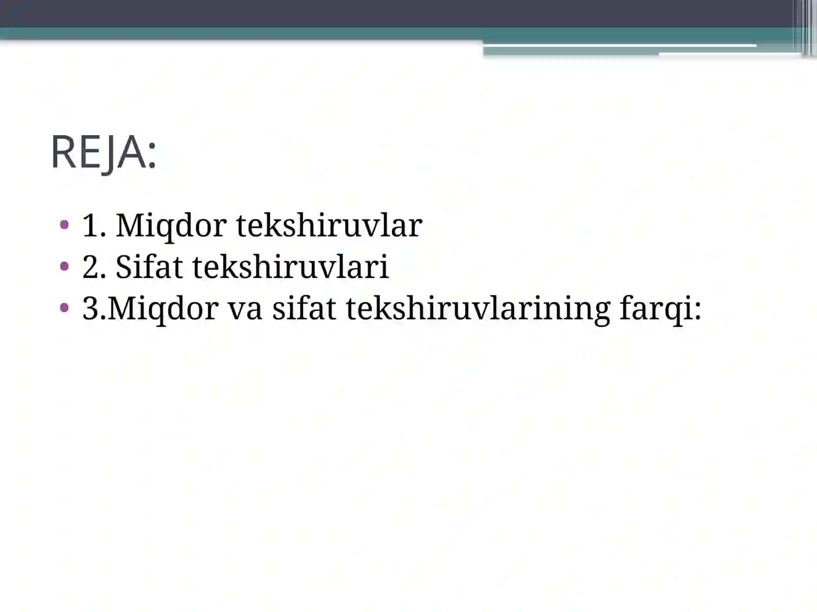 Klinik labarator diagnostikada miqdor va sifat tekshiruvlari 2