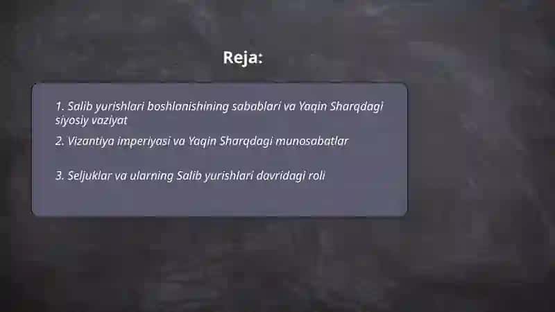 Salib yurishlari davrida Yaqin Sharq 2