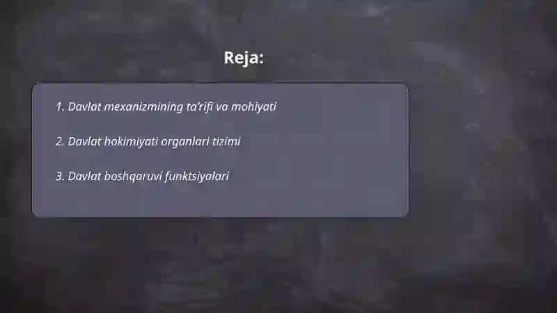 Davlat Mexanizmi 2