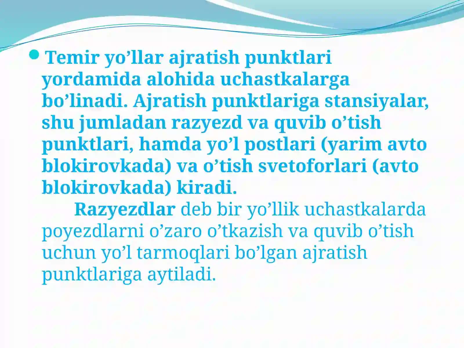 Bekatlar va ularning asosiy qurilmalari to’g’risida tushunchalar 2