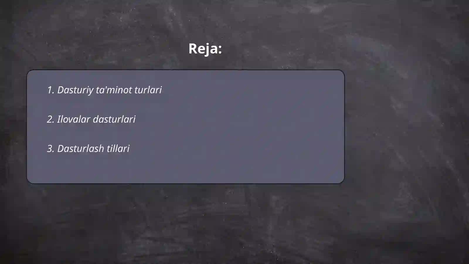 Dasturiy ta'minot turlari 2