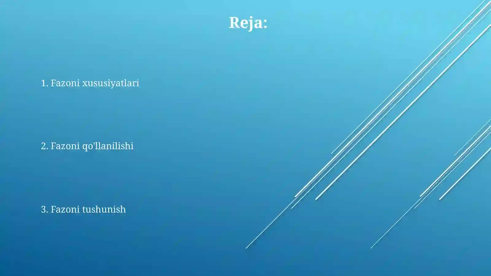 Fazoni idrok qilish 2